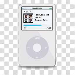 Apple iSet, white iPod Classic transparent background PNG clipart