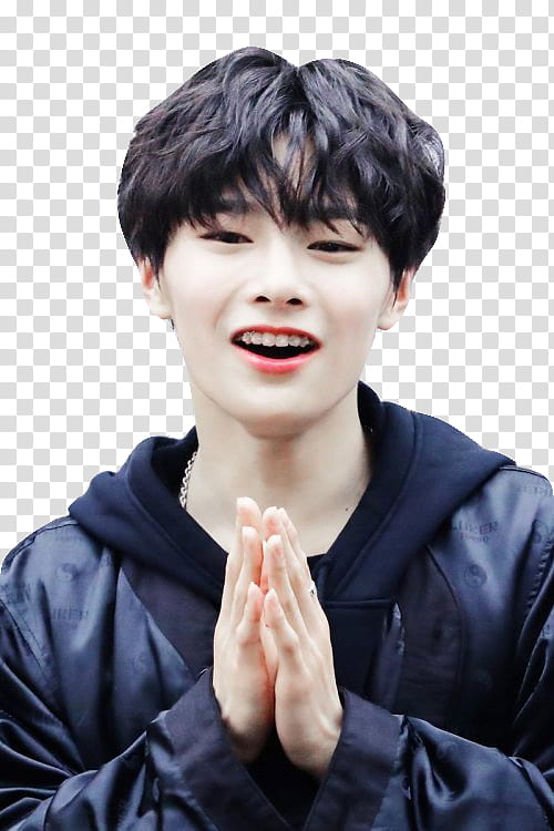 Jeongin, man in praying hand gesture transparent background PNG clipart