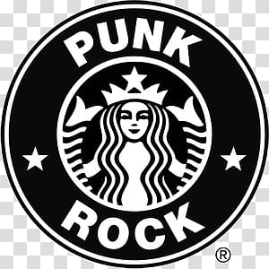 Starbucks Logos s, Punk Rock Starbucks logo transparent background PNG clipart