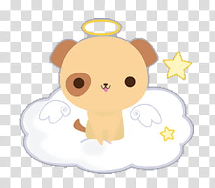 Iconos y de Angel Pets Kawaii, Angel Dog transparent background PNG clipart