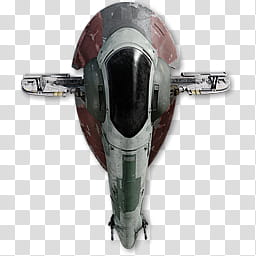 STAR WARS Fighters Space Ships Vehicles Icons , Slave I, red and gray ship art transparent background PNG clipart