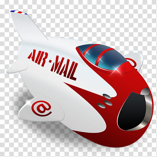 Sabre Mail, white and red Air-Mail plane illustration transparent background PNG clipart