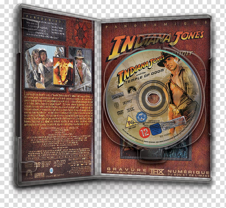 DvD Case Icon Special , Indiana Jones et Le Temple Maudit DvD Case Open transparent background PNG clipart