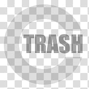 BigC dock icons, TRASHEMPTY, gray Trash logo transparent background PNG clipart