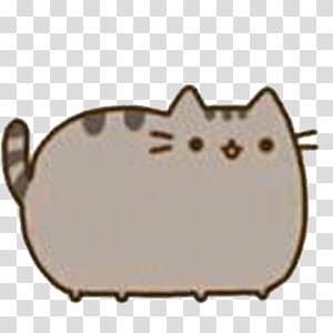 Pusheen cat illustration transparent background PNG clipart thumbnail