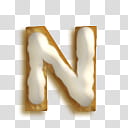 Cookie letters, N logo transparent background PNG clipart
