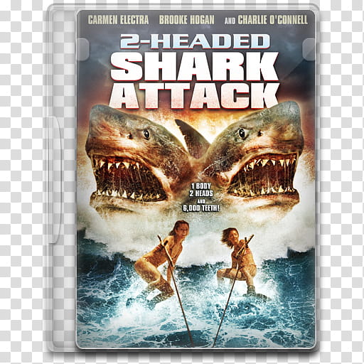 Movie Icon Mega , -Headed Shark Attack, -Headed Shark Attack DVD case transparent background PNG clipart