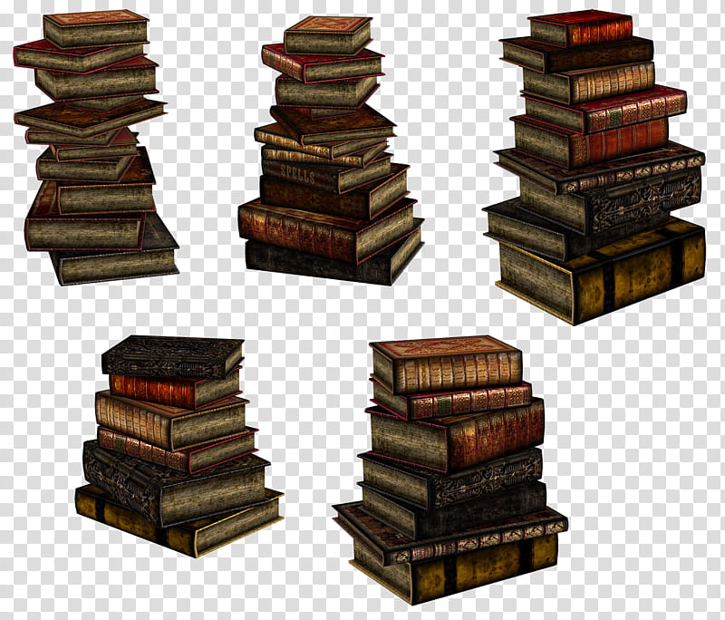 UNRESTRICTED Stacks of books renders II, book lot transparent background PNG clipart