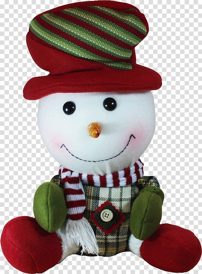 Christmas, snowman plush toy transparent background PNG clipart