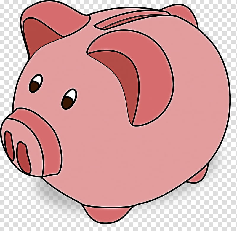 Piggy Bank, Saving, Tirelire, Cartoon, Snout, Pink, Nose, Suidae transparent background PNG clipart
