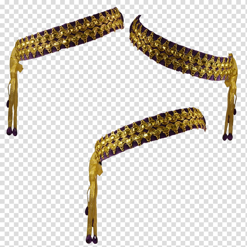 Decorative Headband Side updated, three gold-colored accessories transparent background PNG clipart