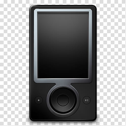 Zune GB, black MP player transparent background PNG clipart