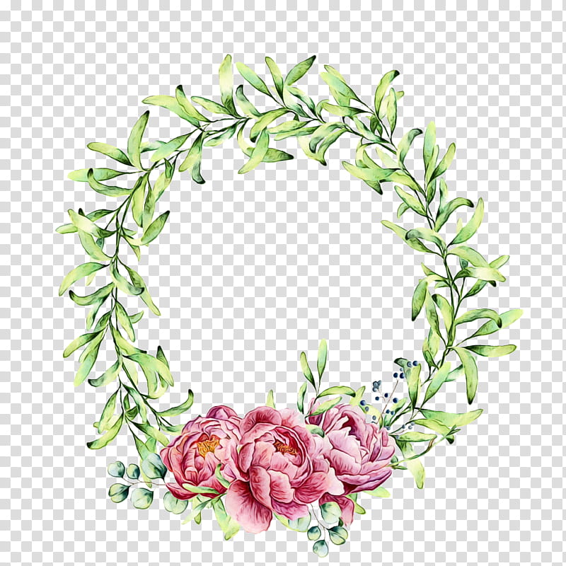Watercolor Wreath Flower, Peony, Watercolor Painting, Gum Trees, Floral Design, Canvas, Frames, Pink transparent background PNG clipart