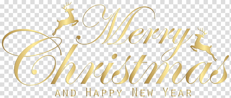 Christmas And New Year, Christmas Day, Party, Logo, Text, Gold, Lettering, Happy New Year transparent background PNG clipart