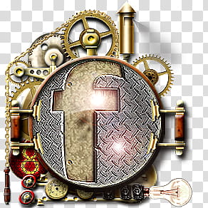 Steampunk Facebook Cogs Icon, facebook-screen- transparent background PNG clipart