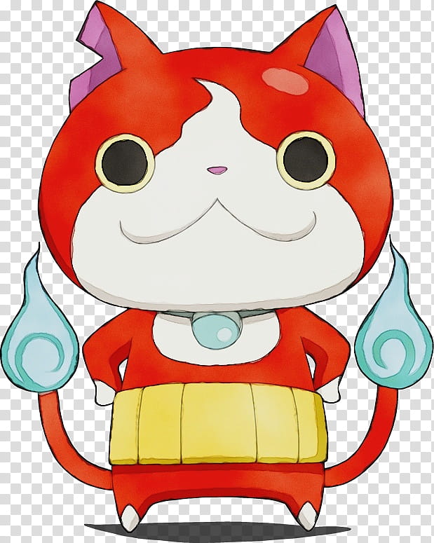 Yo-kai Watch 2 Yo-Kai Watch 3 Jibanyan Yo-kai Watch Blasters, Watercolor, Paint, Wet Ink, Yokai Watch, Yokai Watch 2, Yokai Watch 3, Yokai Watch Blasters transparent background PNG clipart