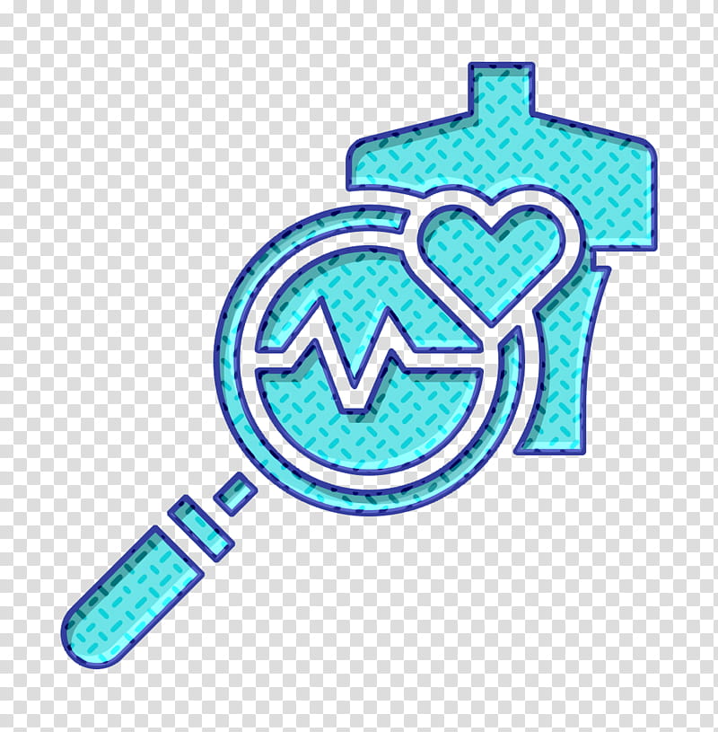 Health Checkup icon Health icon Health check icon, Turquoise, Aqua, Teal, Electric Blue, Logo transparent background PNG clipart