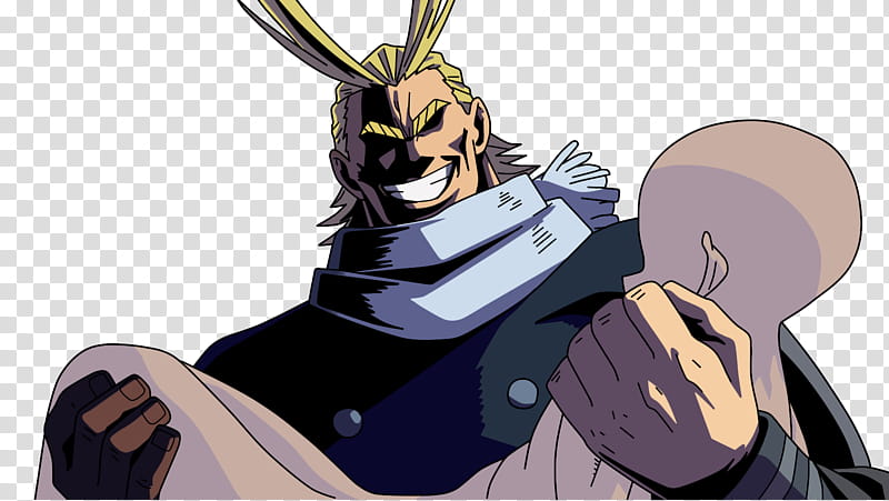 All Might x base holding transparent background PNG clipart