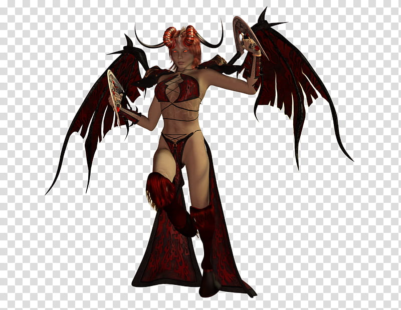 Succubus, female devil CGI character transparent background PNG clipart