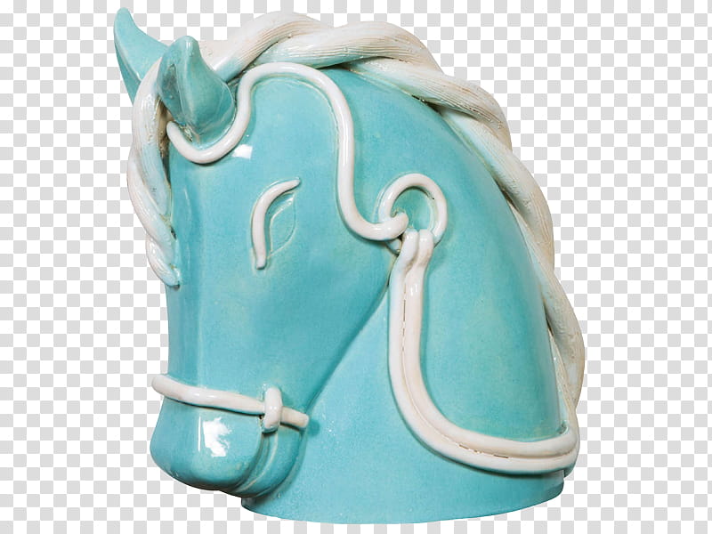 , blue and white horse head decor transparent background PNG clipart