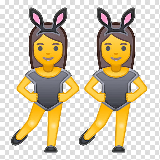 Movie Emoji, Rabbit, Cartoon, Woman, Emoticon, Smiley, Ear, Yellow transparent background PNG clipart