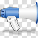 Oxygen Refit, hydrogen, white and blue megaphone illustration transparent background PNG clipart