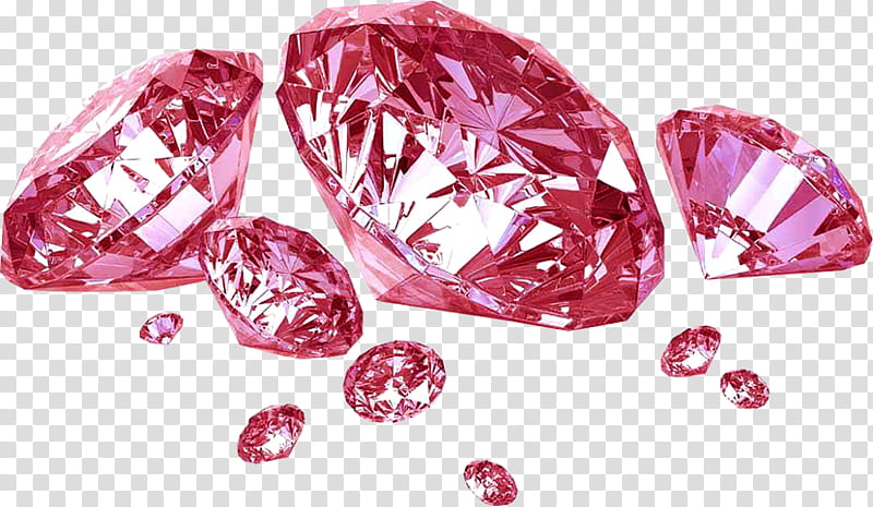 Diamonds Gems, pink heart gemstone transparent background PNG