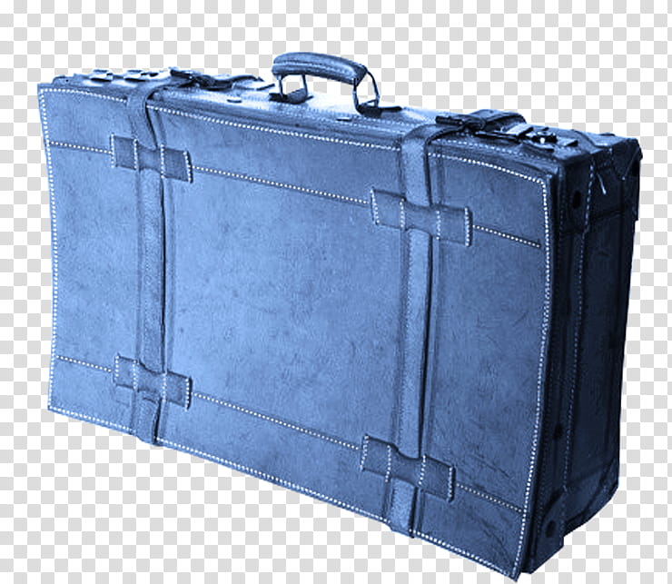 Suitcase, Box, Bag, Blue, Briefcase, Baggage, Metal transparent background PNG clipart