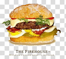 The Firehouse burger transparent background PNG clipart
