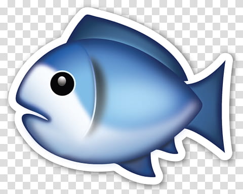 EMOJI STICKER , blue fish transparent background PNG clipart