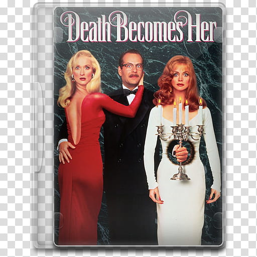 Movie Icon Mega , Death Becomes Her, closed Death Becomes Her DVD case illustration transparent background PNG clipart