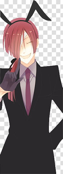 Inu x Boku SS De Renders, male anime character in black suit jacket transparent background PNG clipart