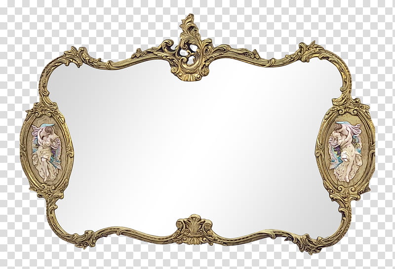 Metal, Frames, Rococo, Baroque, Mirror, Gilding, Italian Rococo Art, Ornament transparent background PNG clipart