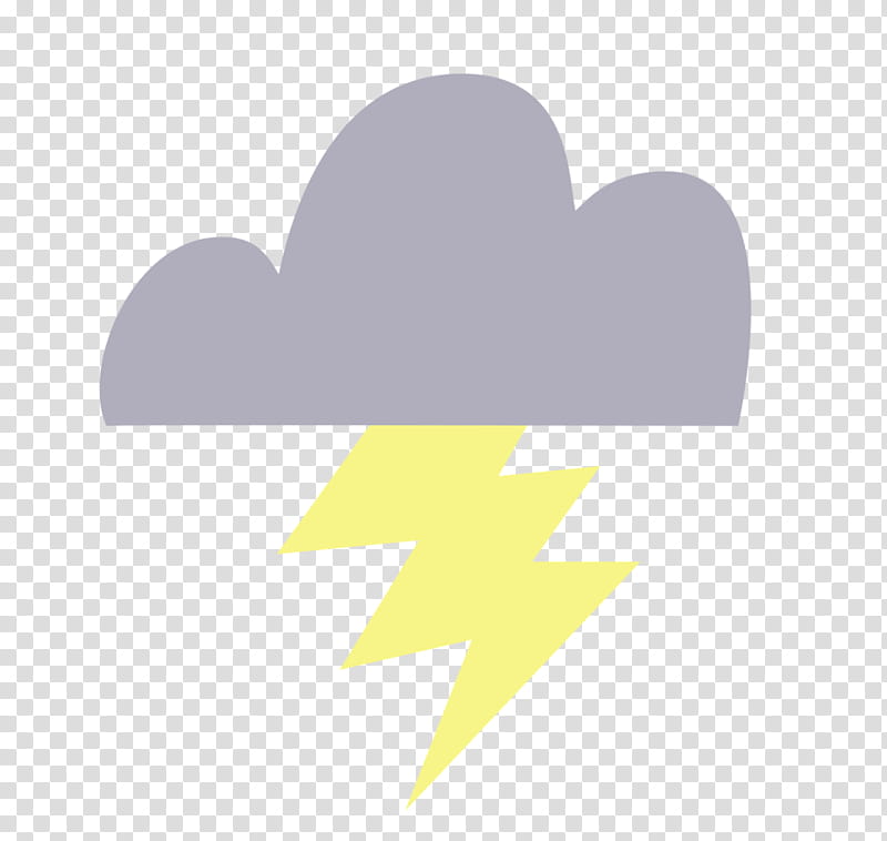 Cutie marks , gray clouds with yellow lightning drawing transparent background PNG clipart