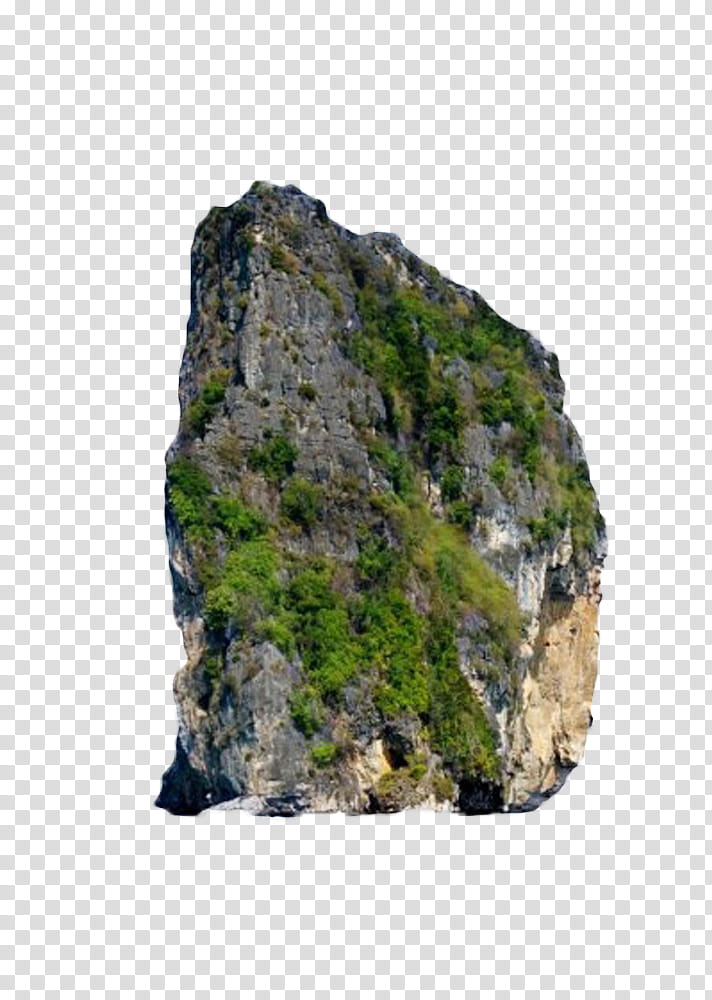 ROCK file, grey rock mountain with green trees transparent background PNG clipart