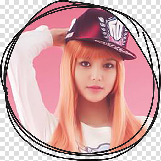 Sooyoung IGAB Circle Lines Folder Icon , Sooyoung, woman wearing pink flat brim cap transparent background PNG clipart