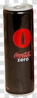 Coca-Cola Zero soda can transparent background PNG clipart