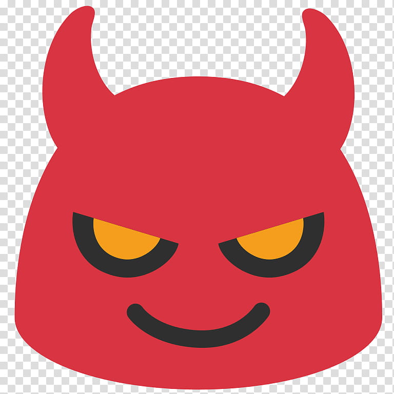 Devil Emoji, Emoticon, Smiley, Sign Of The Horns, Blob Emoji, Android, Email, Text Messaging transparent background PNG clipart
