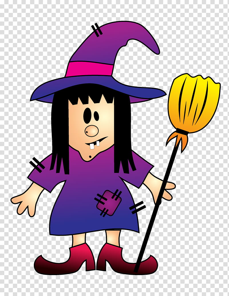 Halloween Costume, Drawing, Halloween , Silhouette, Cartoon, Trickortreat, Broom, Violet transparent background PNG clipart