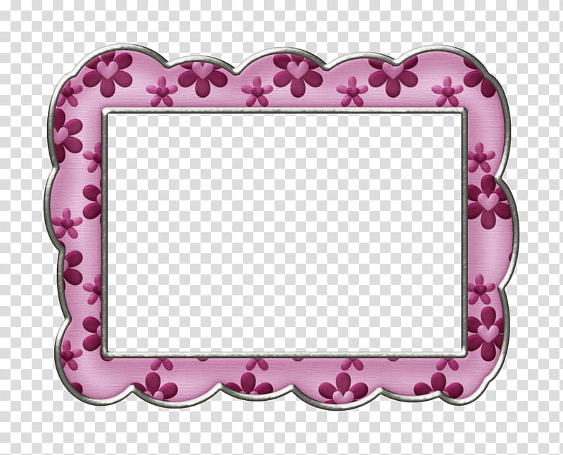Flowers Frames, pink and purple floral border illustration transparent background PNG clipart