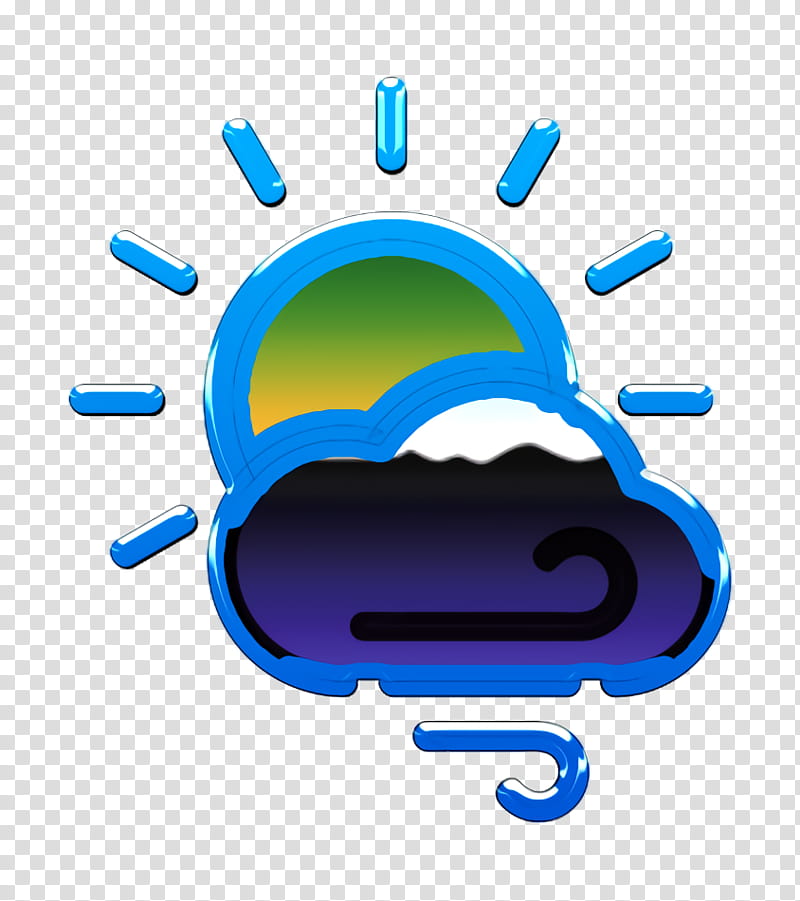 clouds icon storm icon sunny icon, Weather Icon, Blue, Electric Blue, Line, Technology, Graphic Design, Logo transparent background PNG clipart