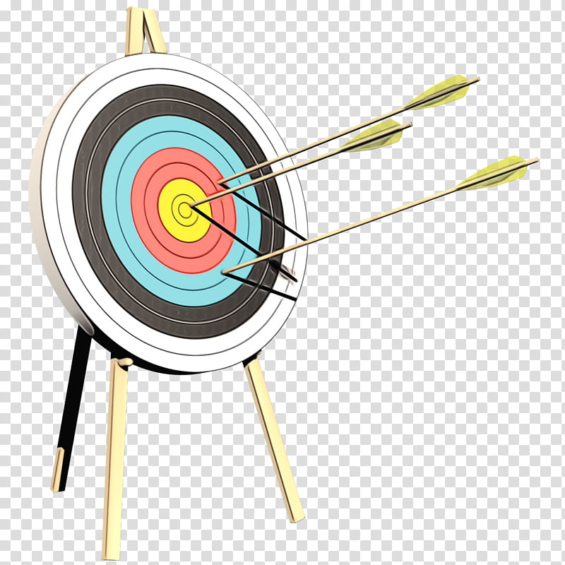 Arrow, Watercolor, Paint, Wet Ink, Target Archery, Dartboard, Recreation, Field Archery transparent background PNG clipart