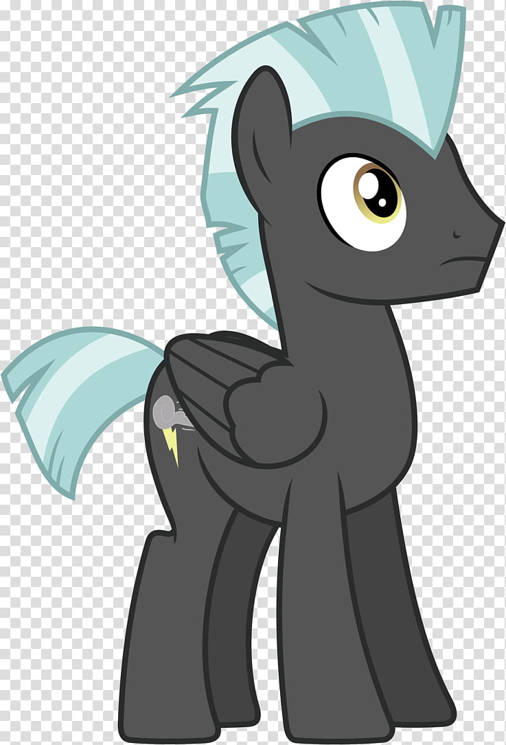 Thunderlane, black and teal My Little Pony transparent background PNG clipart