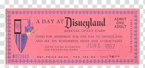 Surprise, A day at Disneyland ticket transparent background PNG clipart