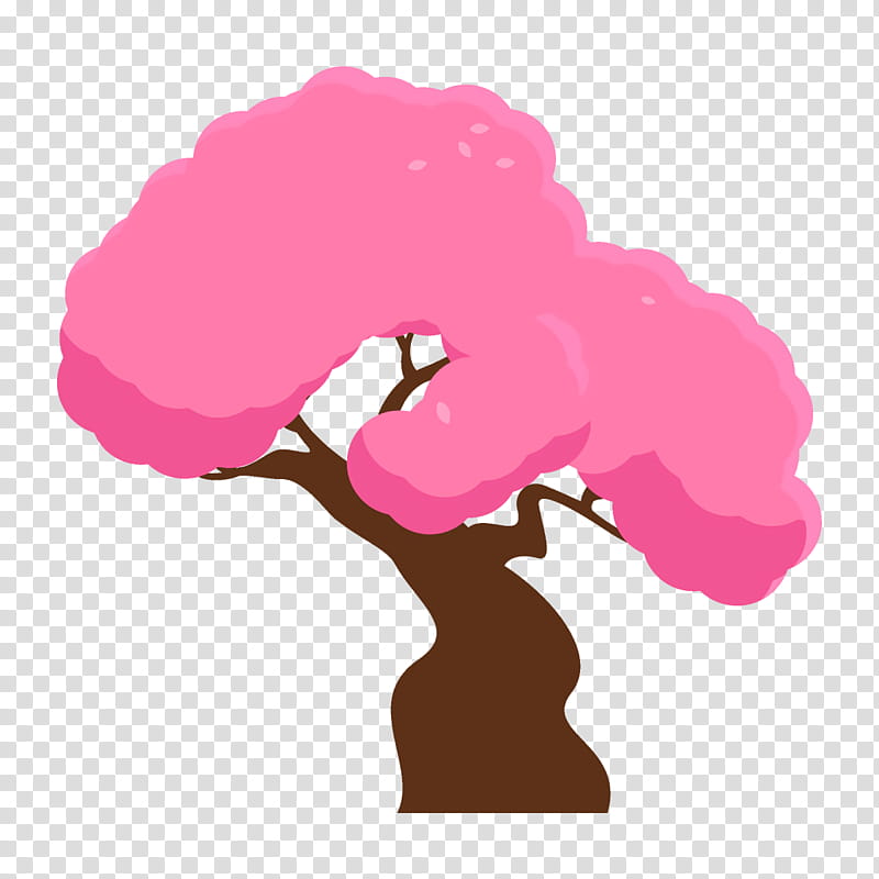 pink tree material property plant, Cloud, Silhouette transparent background PNG clipart