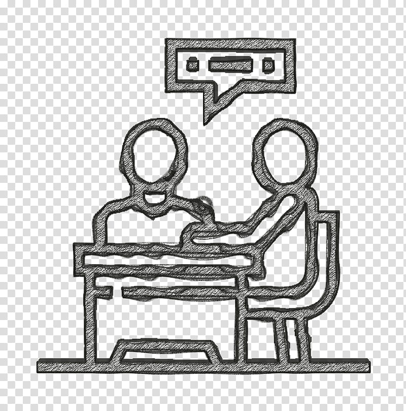 Hr icon Business icon Consultation icon, Furniture, Line Art, Chair transparent background PNG clipart