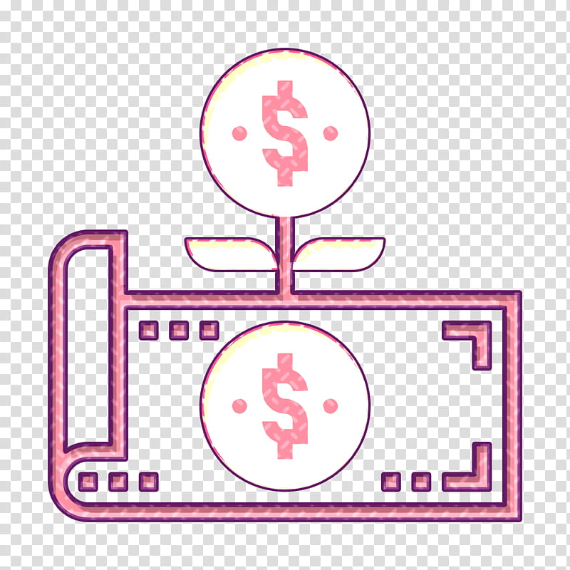 Revenue icon Earning icon Saving and Investment icon, Pink, Sign transparent background PNG clipart