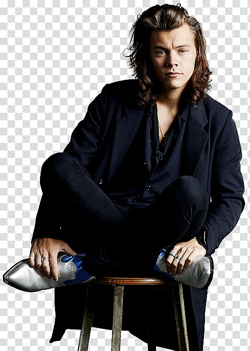 Harry Styles, men's blue suit jacket transparent background PNG clipart