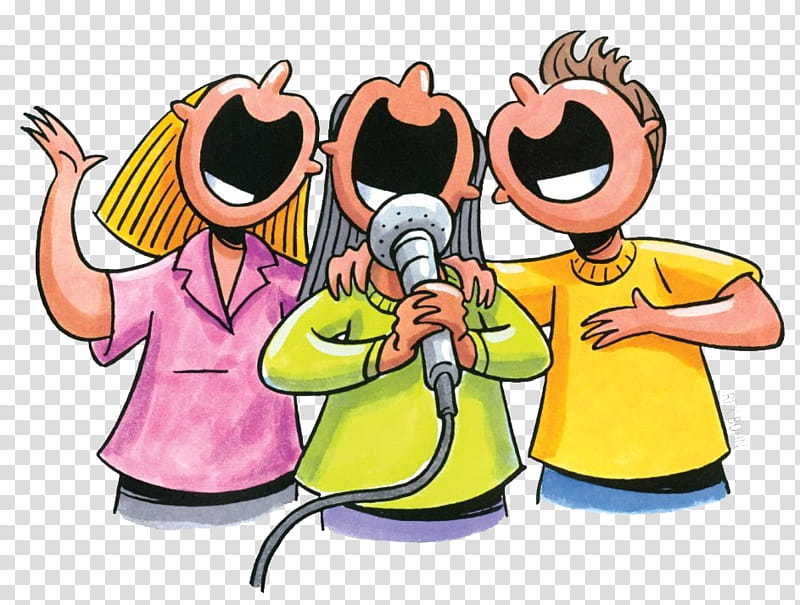, three people singing transparent background PNG clipart