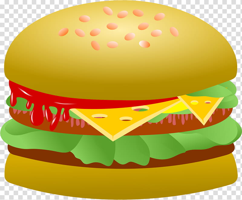 Hamburger, Cheeseburger, Food, Yellow, Fast Food, Macaroon, Baked Goods, Finger Food transparent background PNG clipart